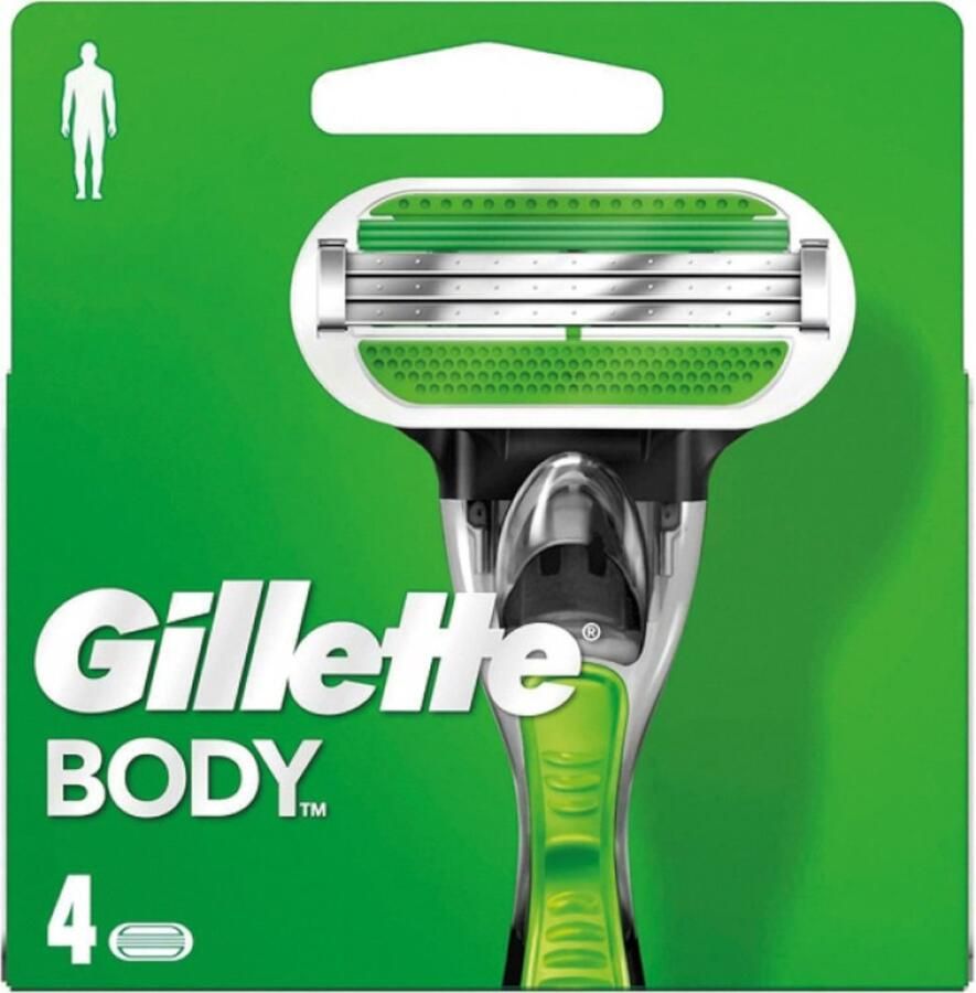 Gillette Body scheermesje 4 navulmesjes