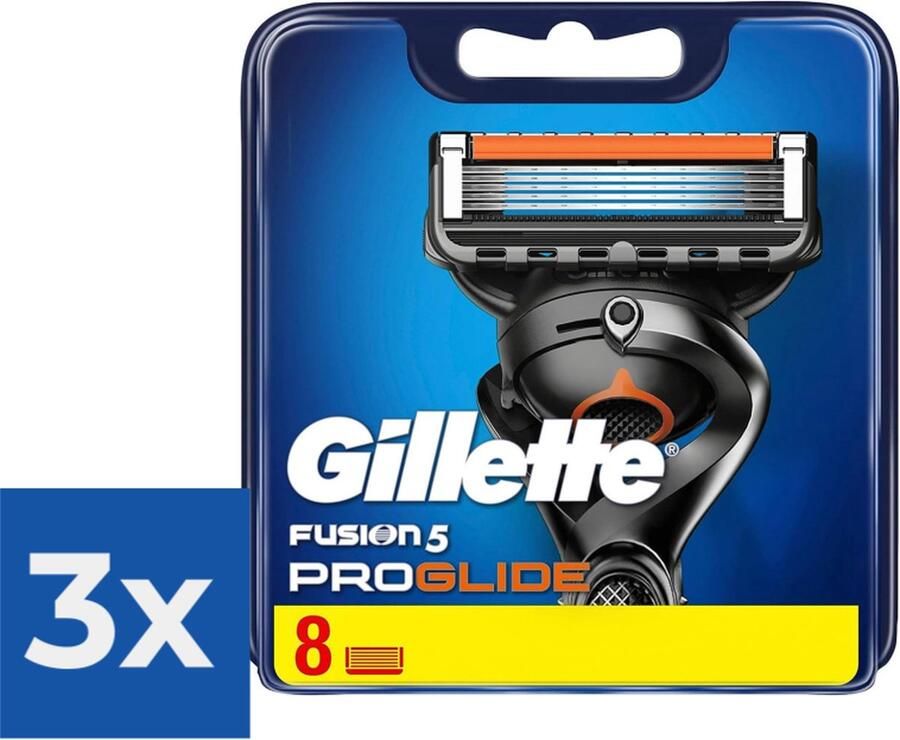Gillette Fusion 5 ProGlide Scheermejses Navulmesjes 8 Stuks Voordeelverpakking 3 stuks