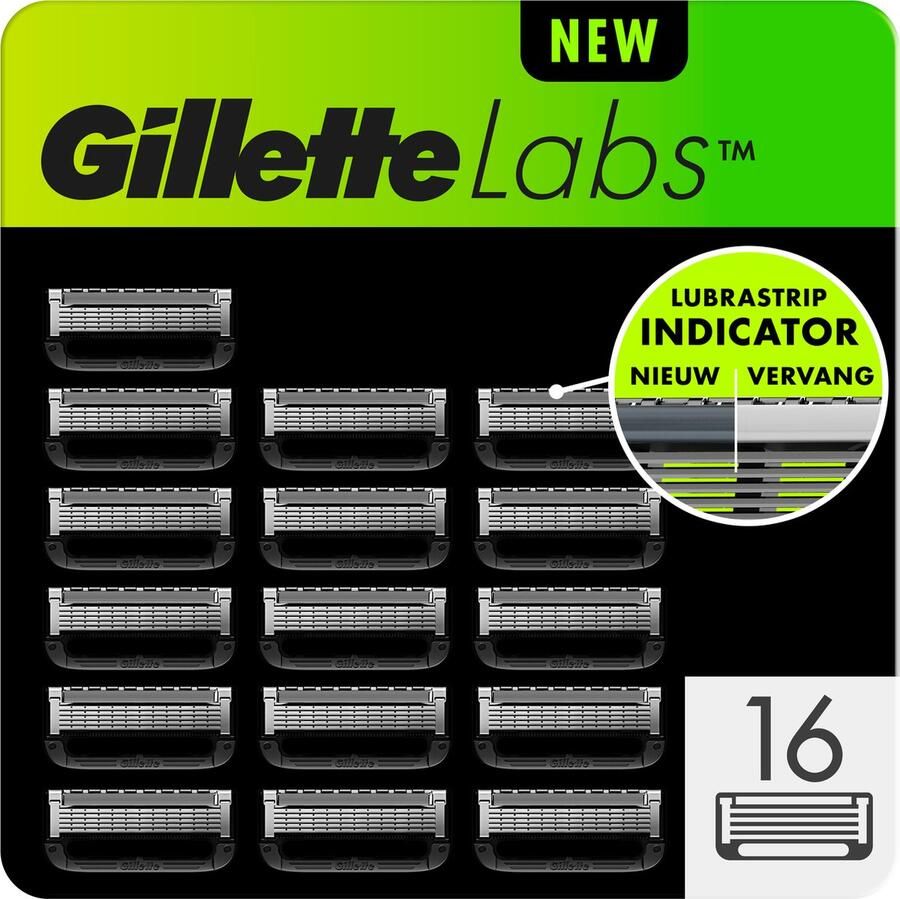 Gillette Labs With Exfoliating Bar En Heated Razor 16 Scheermesjes Van