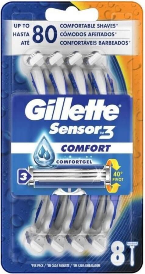 Gillette Wegwerpmesjes Men – Sensor 3 Comfort 6 stuks