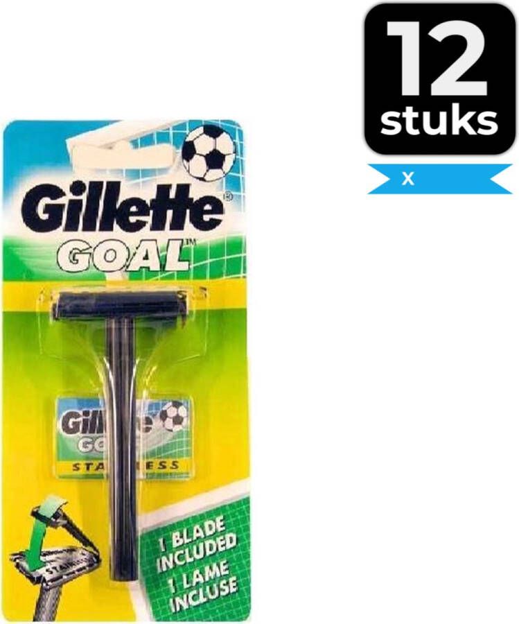 Gillette Goal Stainless Razor (with blades) Voordeelverpakking 12 stuks