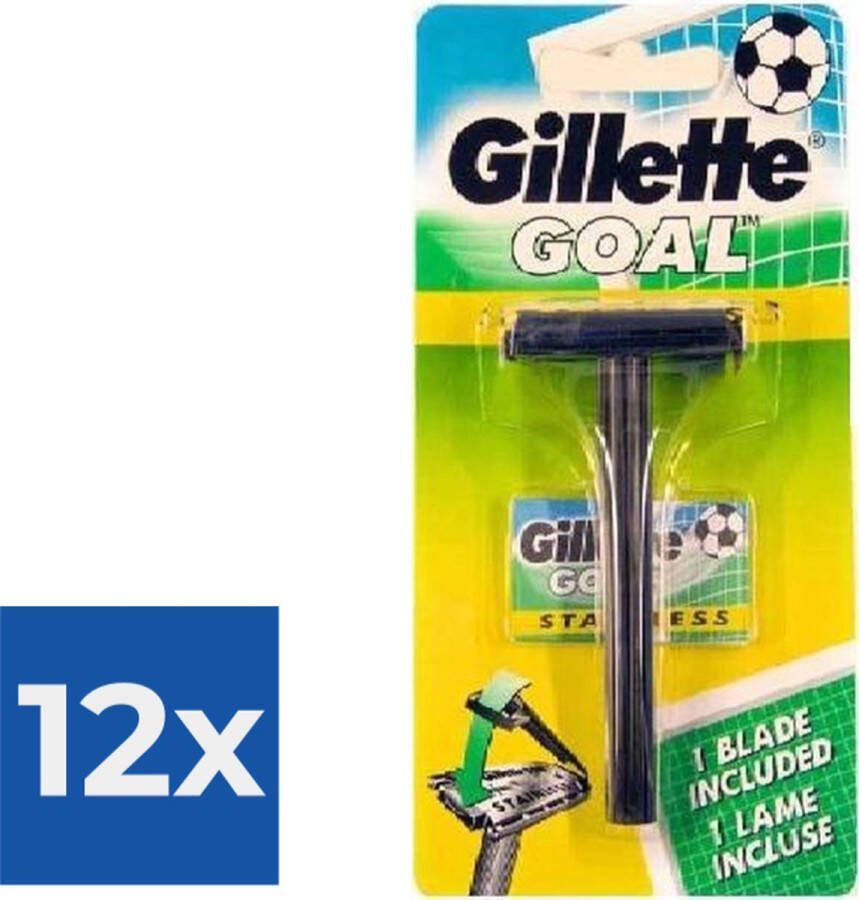 Gillette Goal Stainless Razor (with blades) Voordeelverpakking 12 stuks