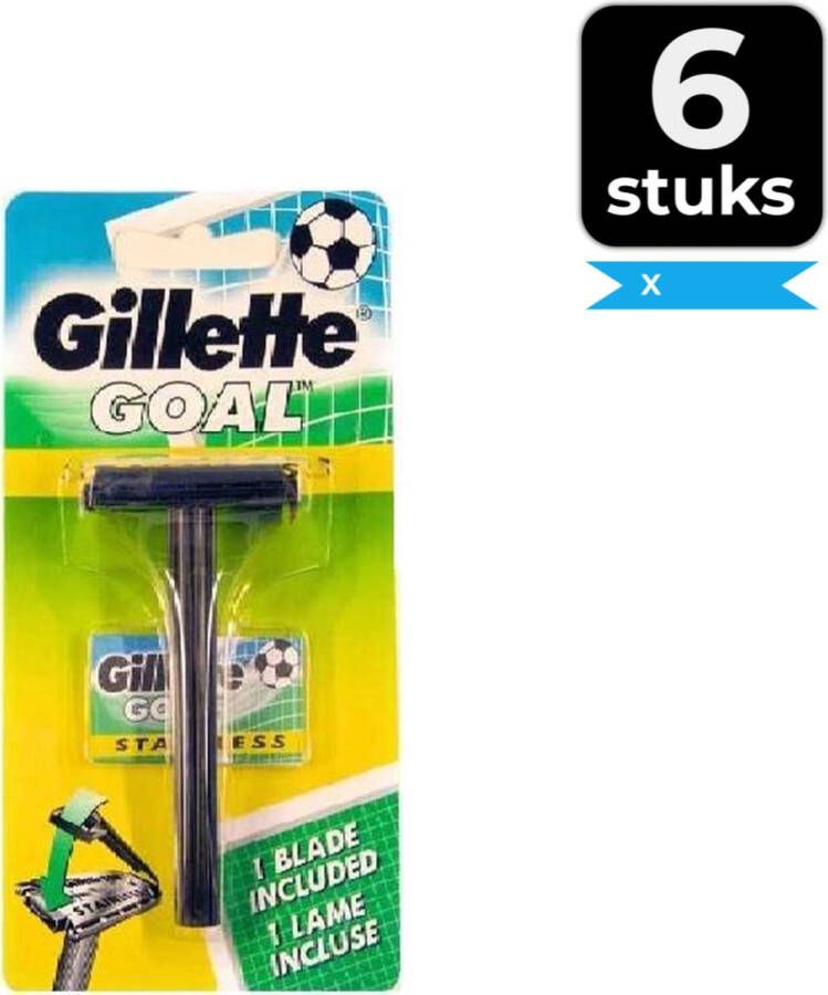 Gillette Goal Stainless Razor (with blades) Voordeelverpakking 6 stuks