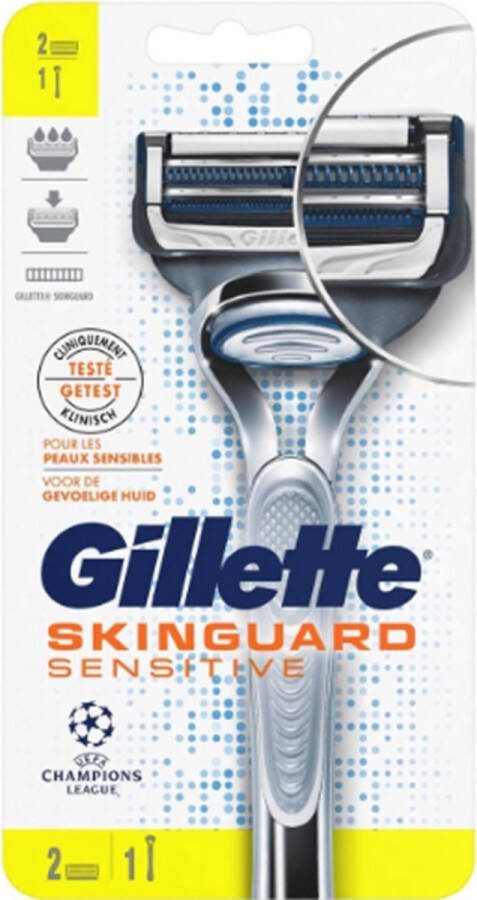 Gillette Holicí strojek pro citlivou pleť Skinguard Sensitive + náhradní hlavice 2 ks