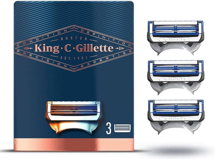 Gillette King C. Neck Razor Blades 3 pieces