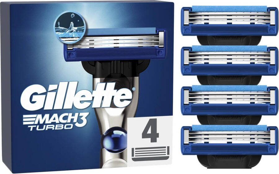 Gillette Lames De Rasoir Pour Homme Mach3 Turbo X4