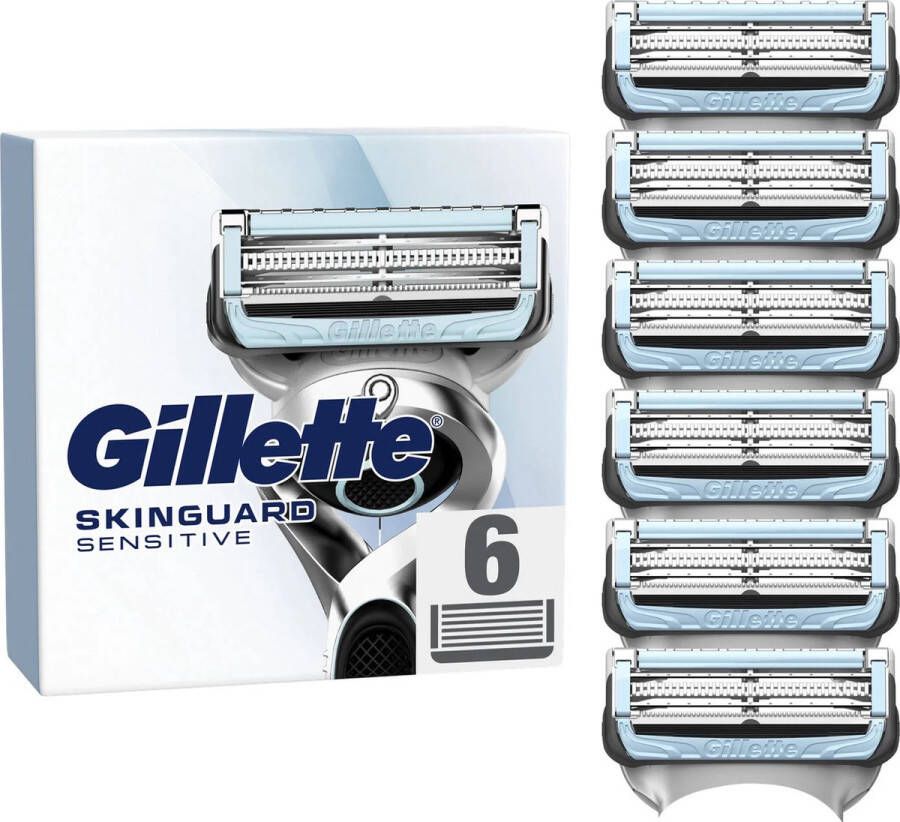 Gillette Lames De Rasoir Recharges Skinguard Sensitive Aloe Vera X6