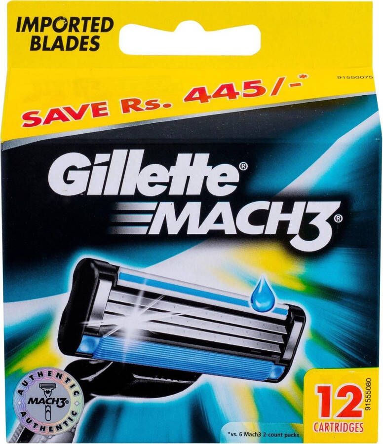 Gillette Mach 3 12 stuks Scheermesjes