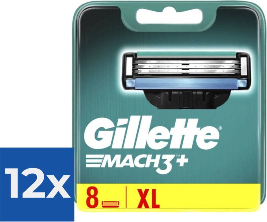 Gillette Mach 3 8 stuks Scheermesjes Voordeelverpakking 12 stuks
