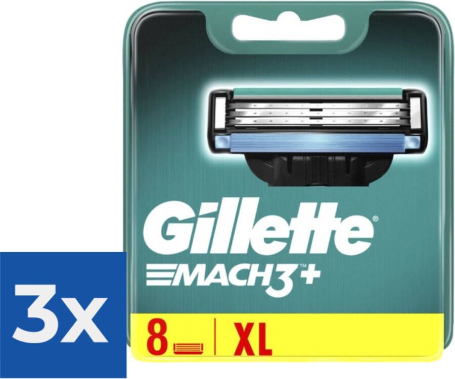 Gillette Mach 3 8 stuks Scheermesjes Voordeelverpakking 3 stuks