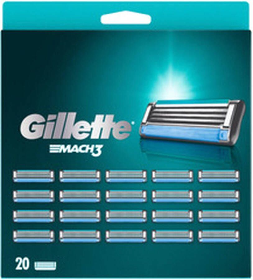 Gillette Mach 3 scheermesjes 20-pak navulmesjes