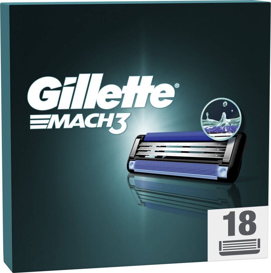 Gillette Mach 3 Scheermesjes Voor Mannen 18 Scheermesjes