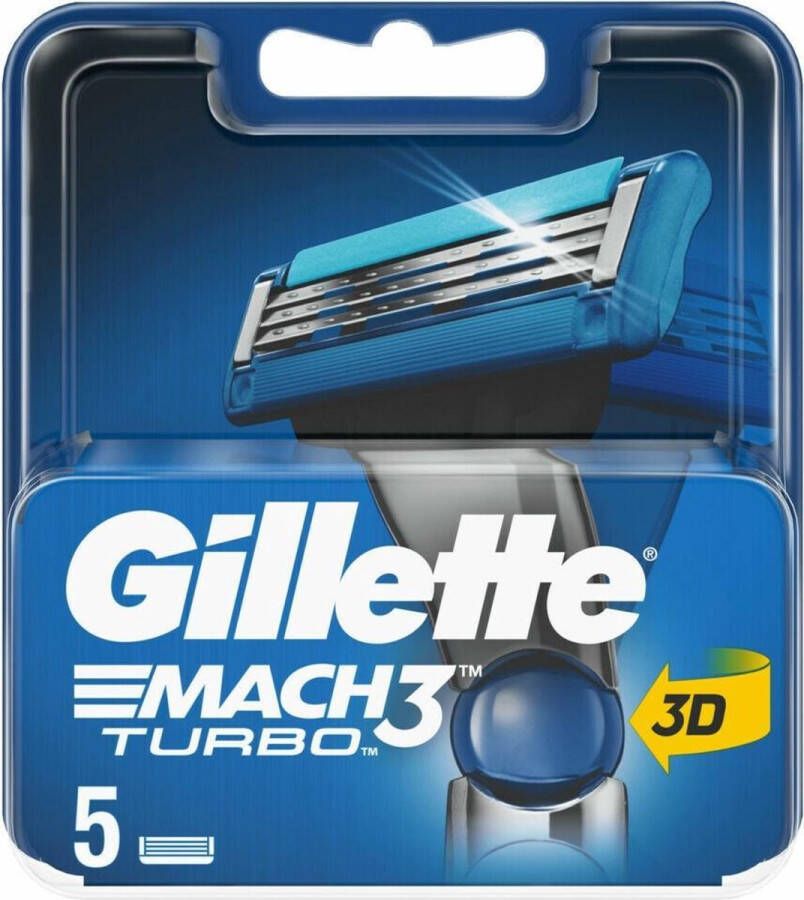 Gillette Mach3 Turbo Mesjes- 5 stuks 3D Overig 7702018515639