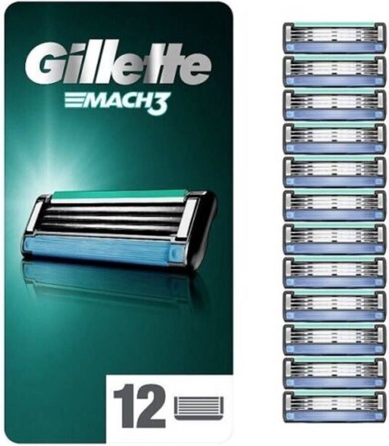 Gillette Mach3 12 Stuks Scheermesjes