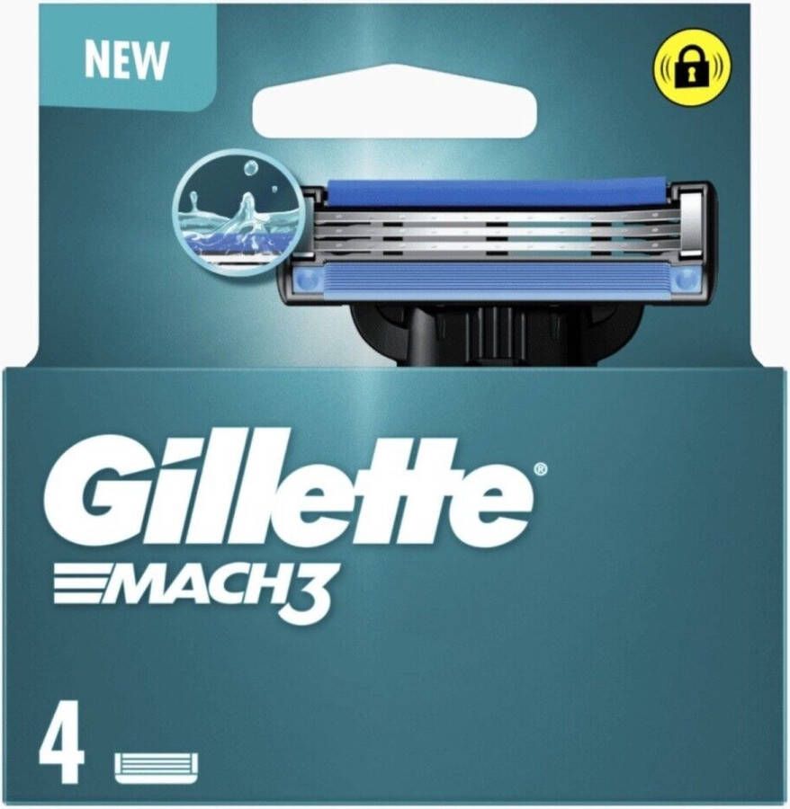 Gillette Mach3 4 pièces Lames de rasoir