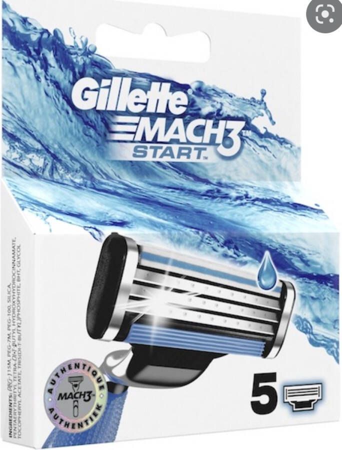 Gillette Mach3 5 Stuks Scheermesjes