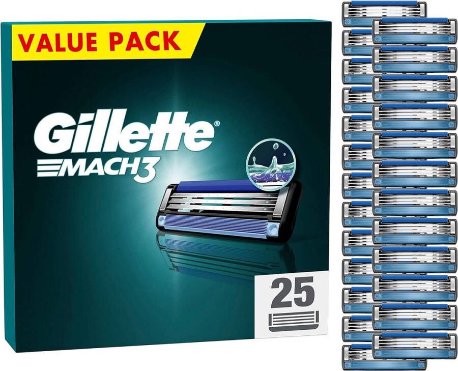 Gillette Mach3 Scheermesjes 25 Navulmesjes