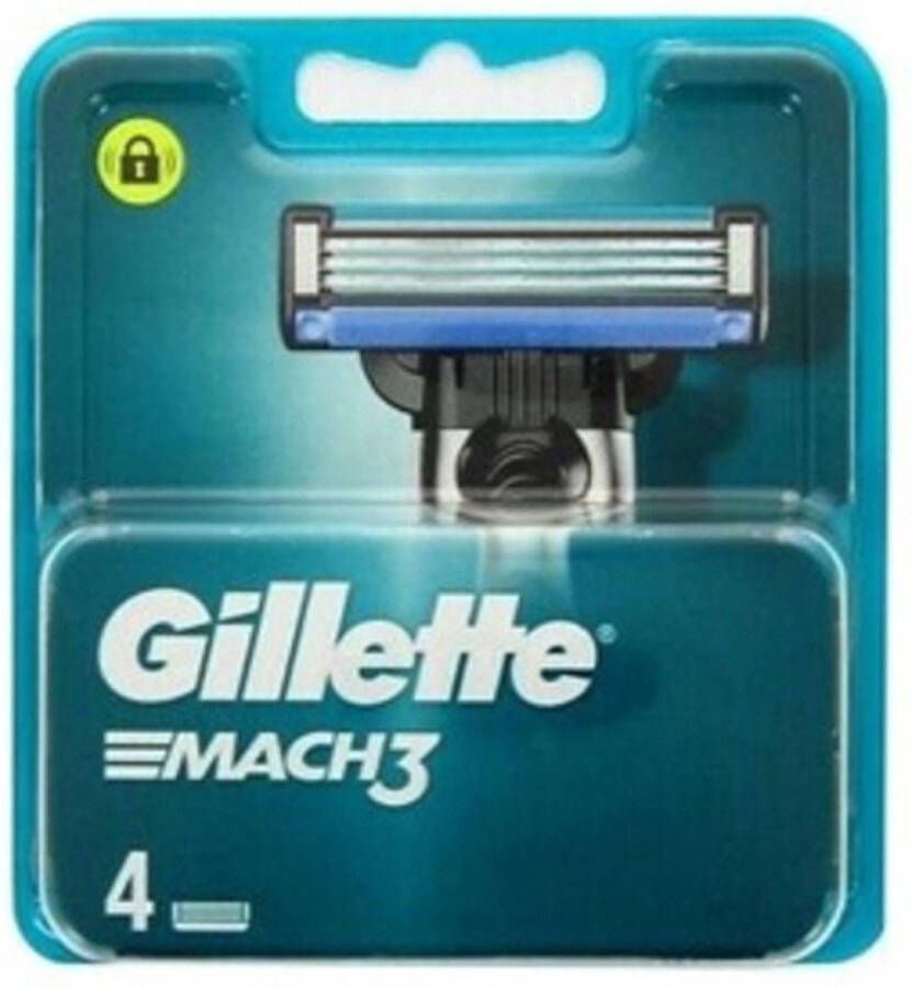 Gillette MACH3 Scheermesjes – 4 Scheermesjes – Passen op alle MACH3 Handvatten