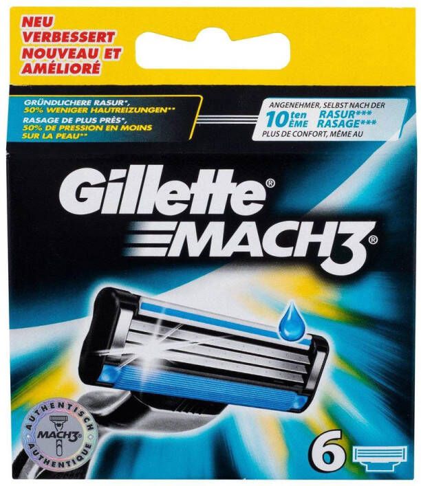 Gillette Mach3 Scheermesjes Geschikt voor mannen 6 stuks