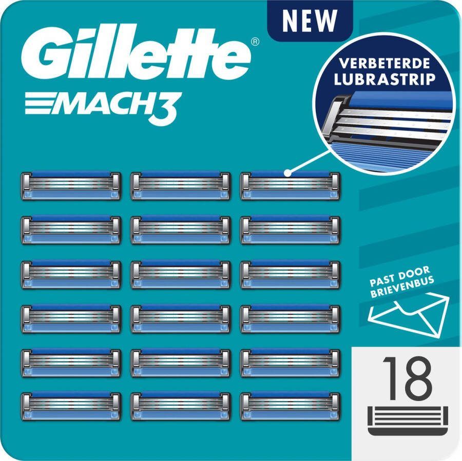 Gillette Mach 3 Scheermesjes Voor Mannen 18 Scheermesjes