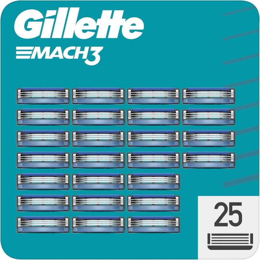Gillette Mach3 Scheermesjes Voor Mannen 25 Navulmesjes