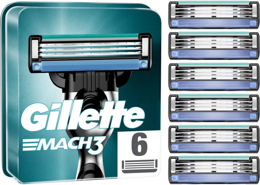 Gillette Mach3 Scheermesjes Voor Mannen 6 Navulmesjes