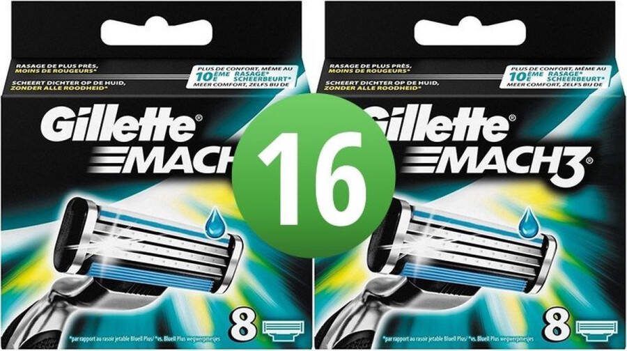 Gillette Mach3 Scheermesjes Navulmesjes 16 Stuks