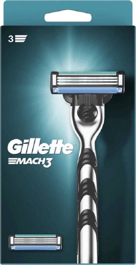 Gillette Mach3 Scheersysteem met 3 Scheermesjes