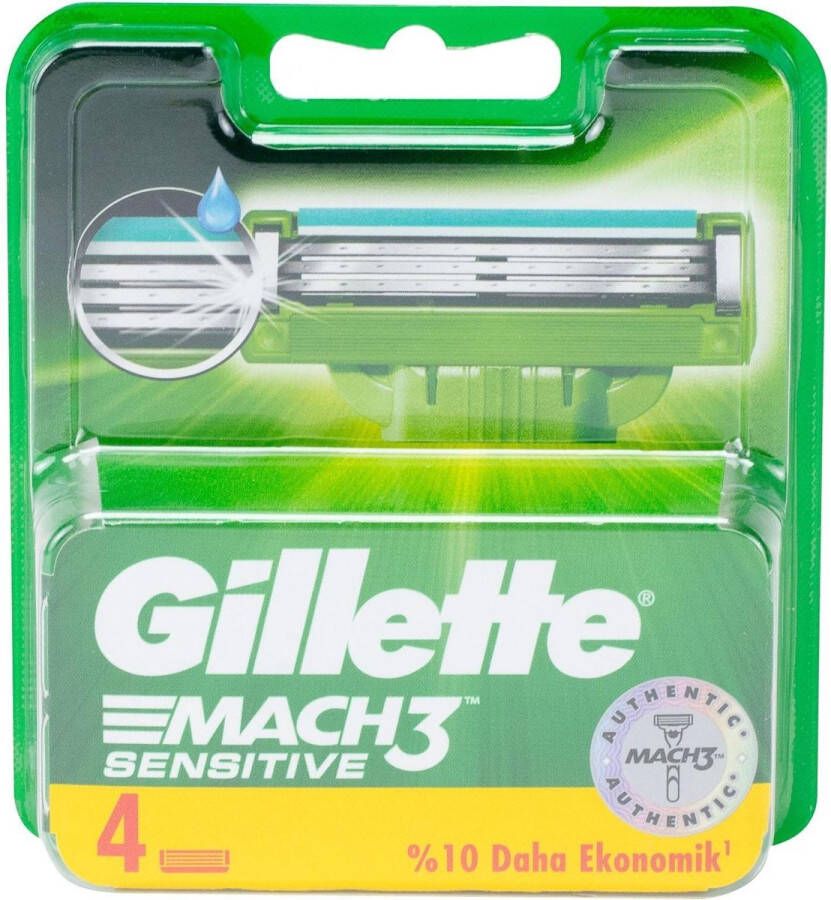 Gillette Mach3 Sensitive Scheermesjes 4 stuks