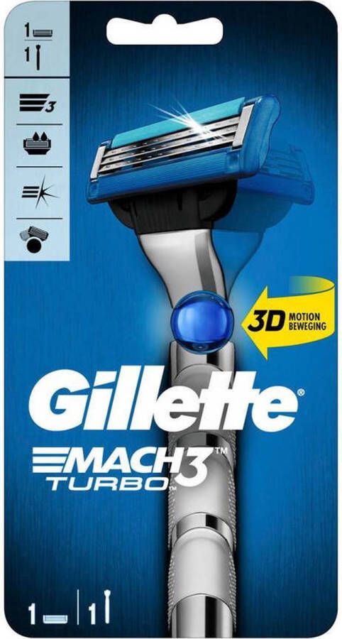 Gillette Mach3 Turbo 3D Scheersysteem Scheermesjes