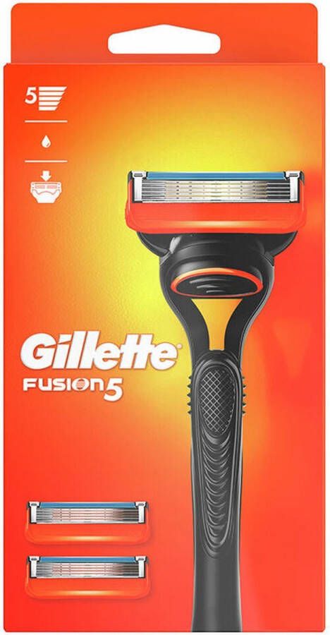 Gillette Fusion5 scheermes + 3 stuks patronen.