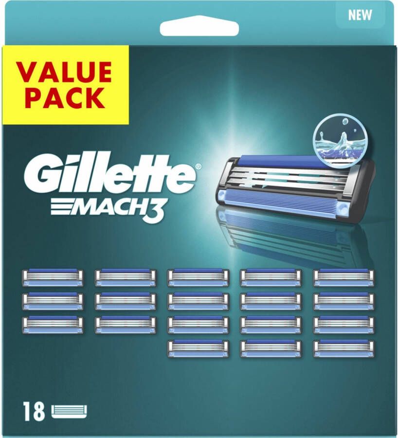 Gillette Navulmesjes Mach3 3x 18 stuks Voordeelverpakking