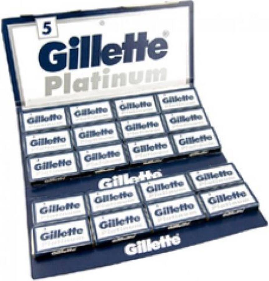 Gillette Platinum 100 Scheerbladen ( 20 Pakjes met 5 Stuks )