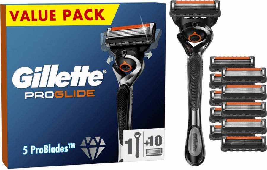 Gillette ProGlide 1 Handvat + 10 Scheermesjes Brievenbusverpakking