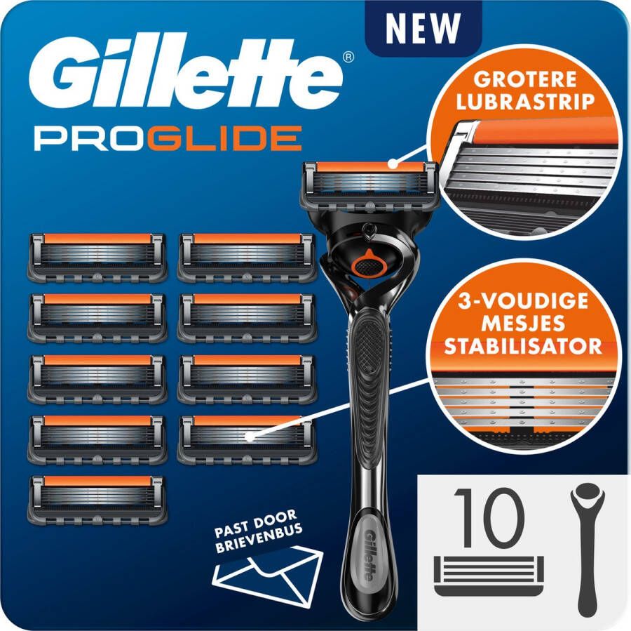 Gillette Proglide Scheersysteem Voor Mannen 1 Scheermes Handvat 10 Scheermesjes