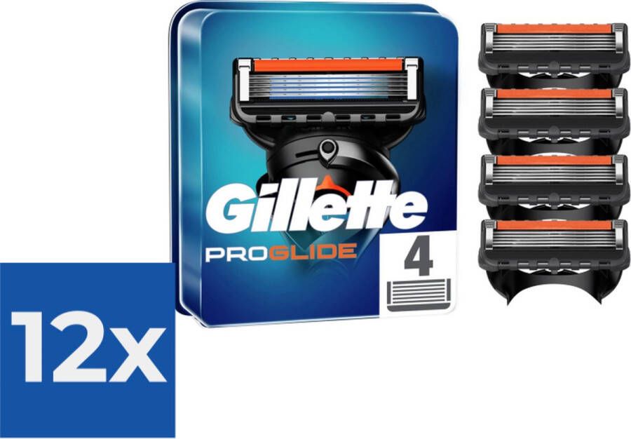 Gillette ProGlide Scheermesjes Voor Mannen 4 Scheermesjes Voordeelverpakking 12 stuks