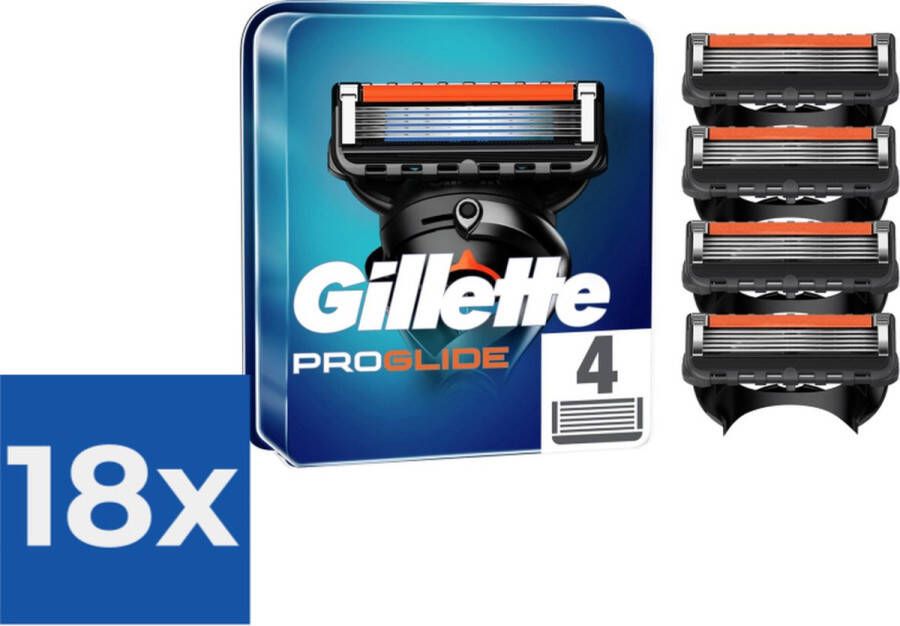 Gillette ProGlide Scheermesjes Voor Mannen 4 Scheermesjes Voordeelverpakking 18 stuks