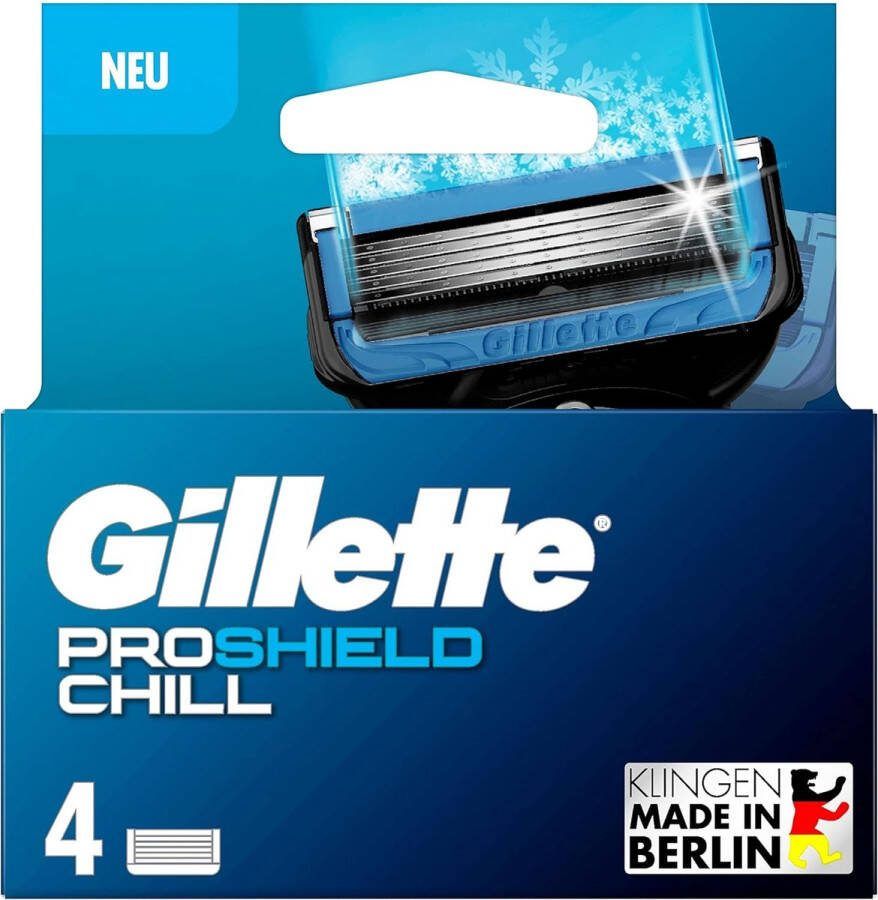 Gillette ProShield Chill Navulmesjes Voor Mannen 4 stuks