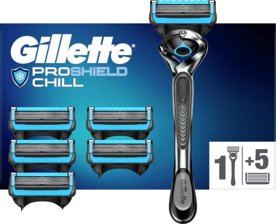 Gillette Proshield Scheersysteem Voor Mannen Inclusief 5 Scheermesjes