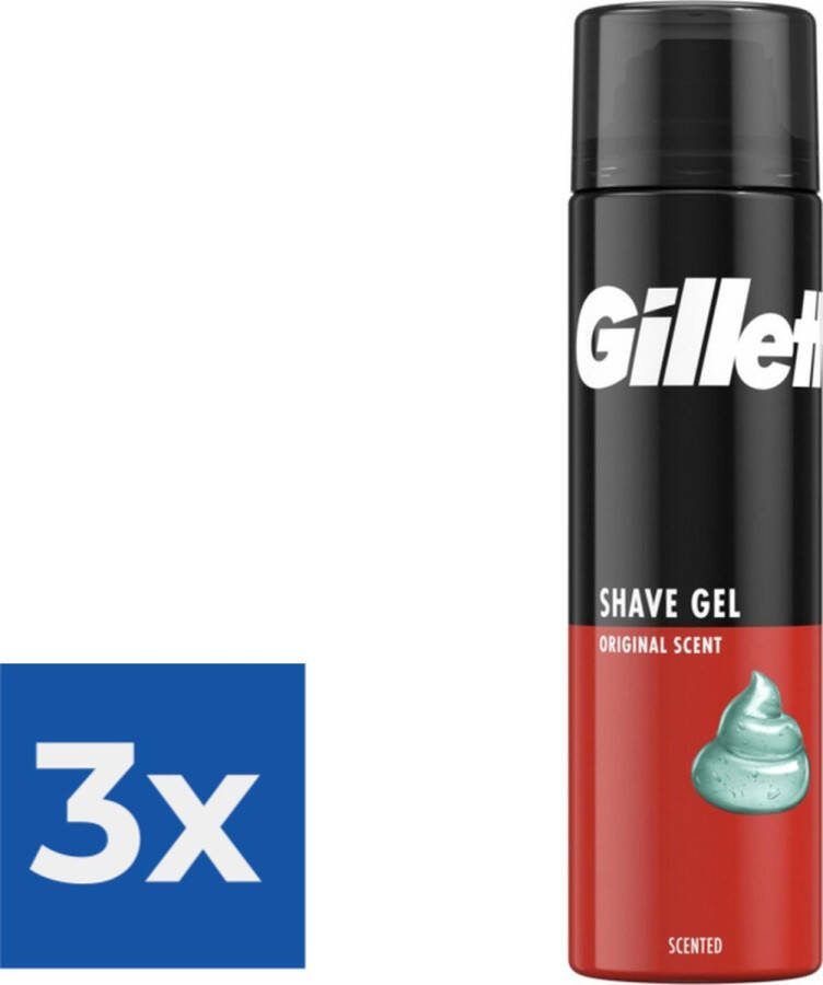 Gillette Scheergel Classic 200 ml Voordeelverpakking 3 stuks