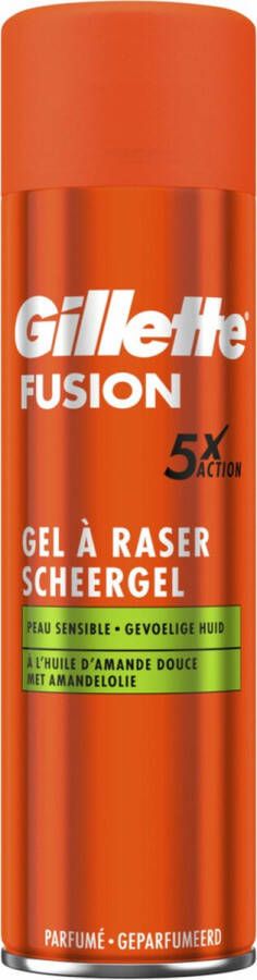 Gillette Fusion scheergel voor gevoelige huid 200ml