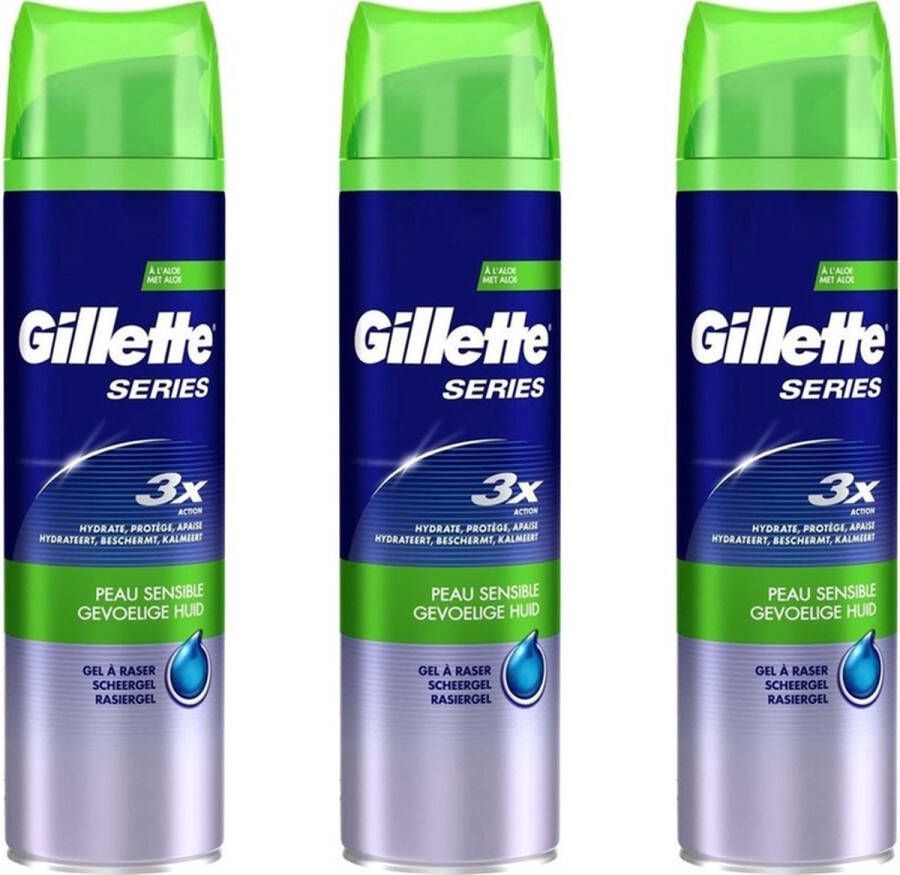 Gillette Scheergel Gevoelige Huid 3×200ml