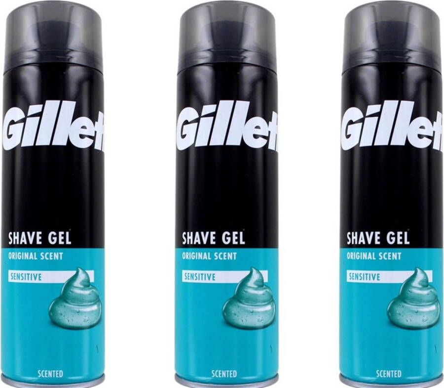 Gillette Scheergel Gevoelige Huid Voordeelverpakking 3 Stuks