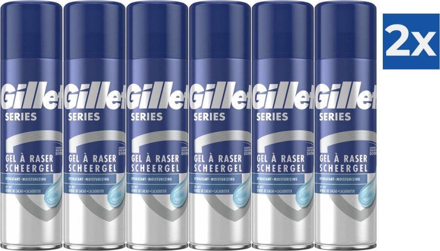 Gillette Scheergel Series Moisturizing 200 ml Voordeelverpakking 12 stuks