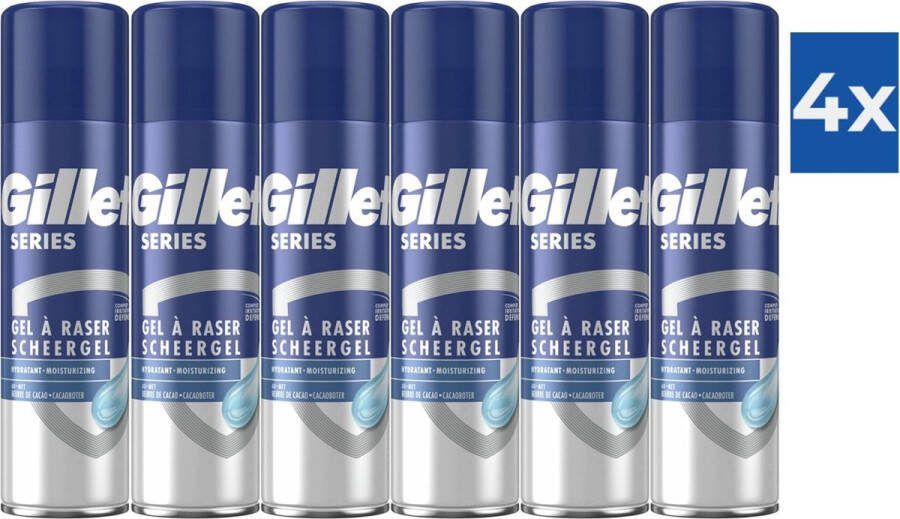 Gillette Scheergel Series Moisturizing 200 ml Voordeelverpakking 24 stuks