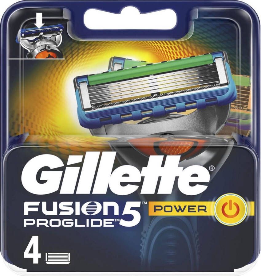 Gillette Fusion5 ProGlide Power Scheermesjes Navulmesjes 4 Stuks
