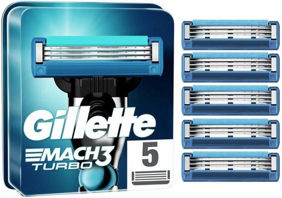 Gillette Scheermesjes Mach3 Turbo 10x5st Voordeelverpakking