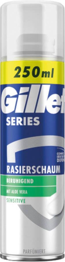 Gillette Series Sensitive verzachtend scheerschuim met aloë vera 250ml