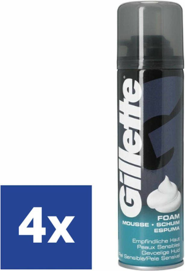 Gillette Sensitive Scheerschuim 4 x 200 ml