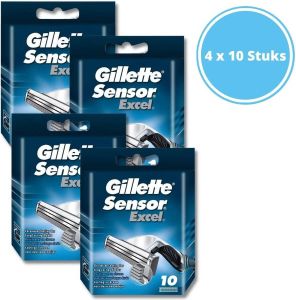 Gillette Sensor Excel Scheermesjes Mannen 10 Stuks 4 Stuks